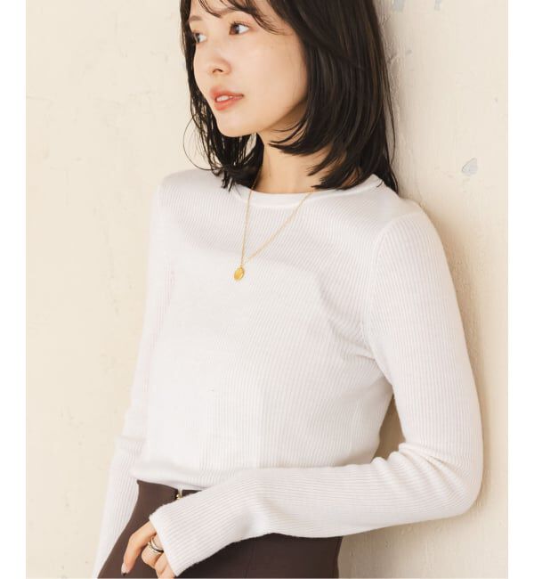 NOBLE「《追加》リブクルーネックニット」|ニット・セーター|