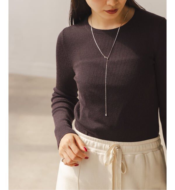 NOBLE「《追加》リブクルーネックニット」|ニット・セーター|