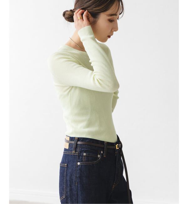 NOBLE「《追加》リブクルーネックニット」|ニット・セーター|
