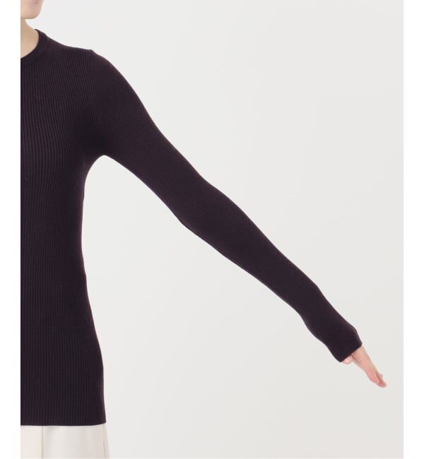 NOBLE「《追加》リブクルーネックニット」|ニット・セーター|