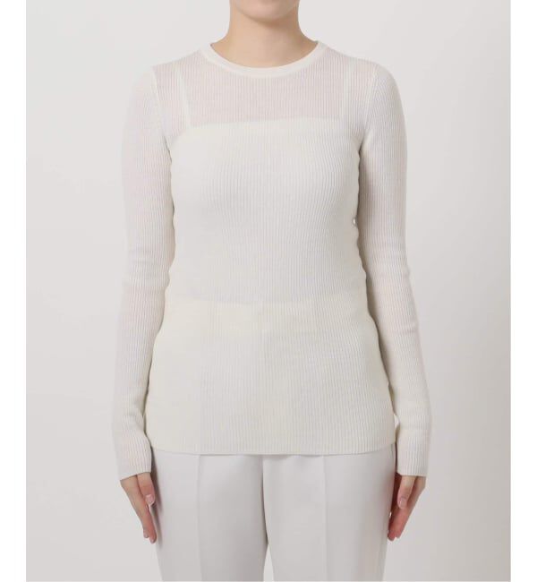 NOBLE「《追加》リブクルーネックニット」|ニット・セーター|