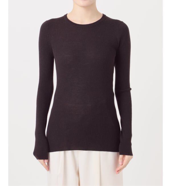 NOBLE「《追加》リブクルーネックニット」|ニット・セーター|