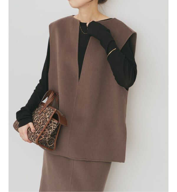 Spick and Span「ダブルフェイスVネックベスト」|ベスト・ジレ|