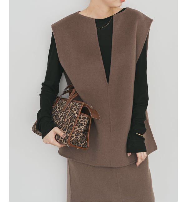 Spick and Span「ダブルフェイスVネックベスト」|ベスト・ジレ|