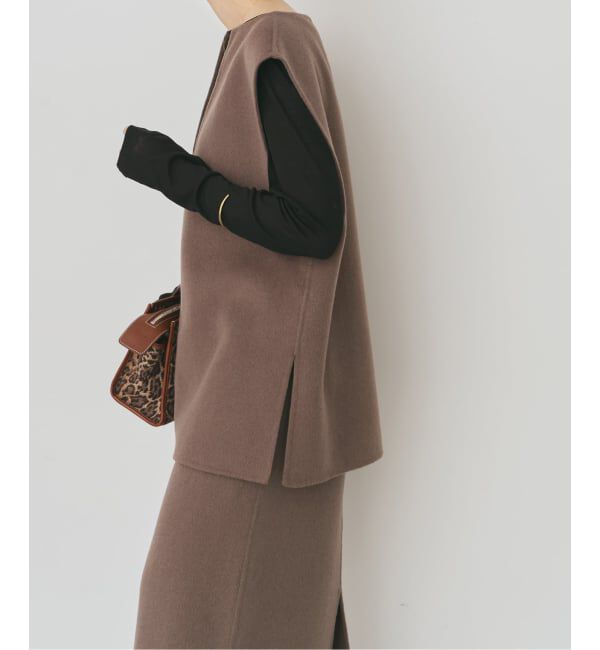 Spick and Span「ダブルフェイスVネックベスト」|ベスト・ジレ|