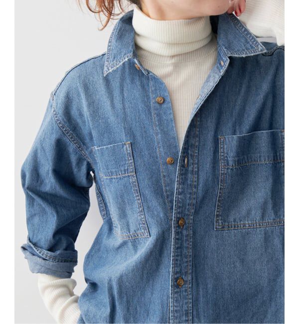 Spick and Span「《追加2》ライトオンスデニムシャツ」|シャツ・ブラウス|