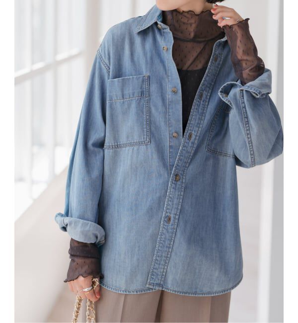 Spick and Span「《WEB限定 / 追加4》ドットチュールハイネックプルオーバー」|Tシャツ・カットソー|