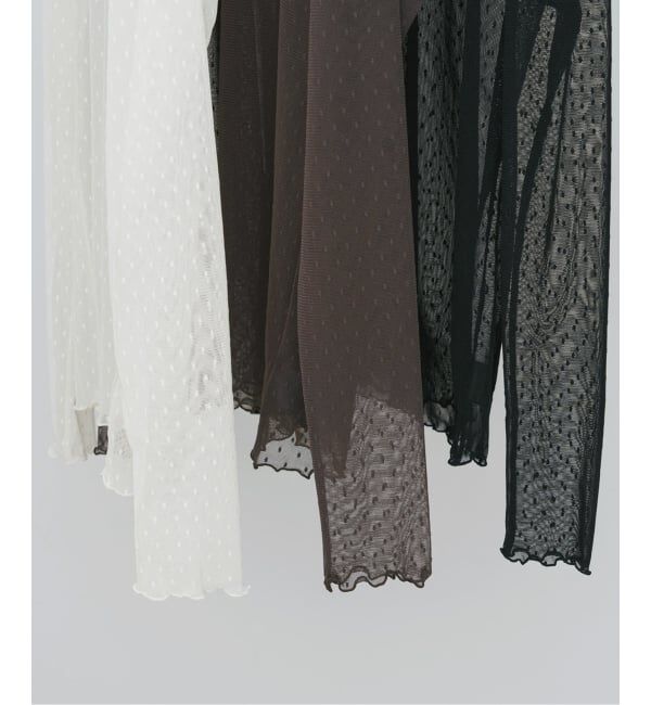 Spick and Span「《WEB限定 / 追加4》ドットチュールハイネックプルオーバー」|Tシャツ・カットソー|