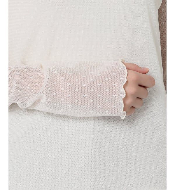 Spick and Span「《WEB限定 / 追加4》ドットチュールハイネックプルオーバー」|Tシャツ・カットソー|