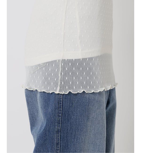 Spick and Span「《WEB限定 / 追加4》ドットチュールハイネックプルオーバー」|Tシャツ・カットソー|