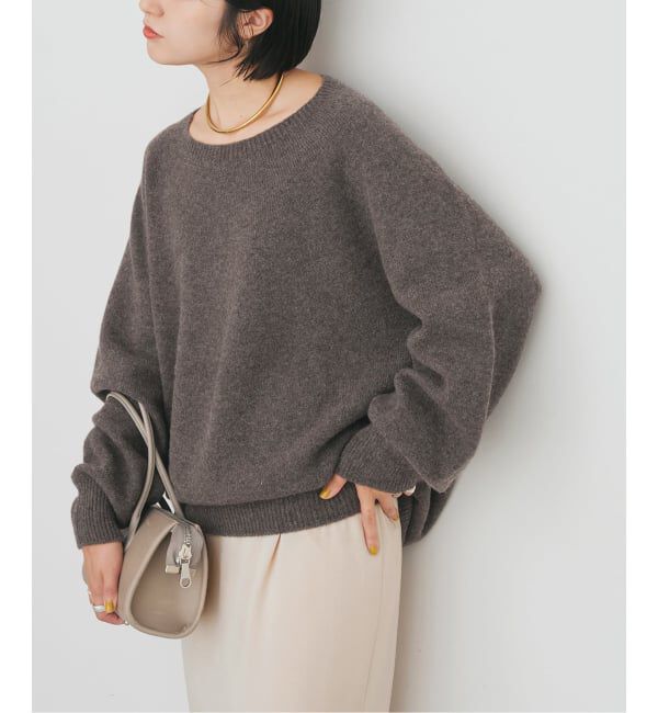 Spick and Span「《新色有り / 追加》ニュアンスコクーンシルエットニット」|ニット・セーター|ブラウン B