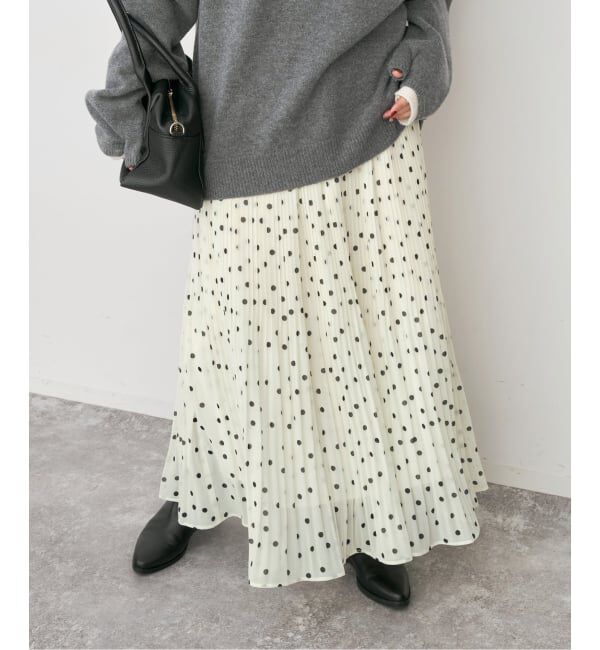 Spick and Span「《一部店舗+WEB限定》ドットプリーツイージースカート」|スカート|
