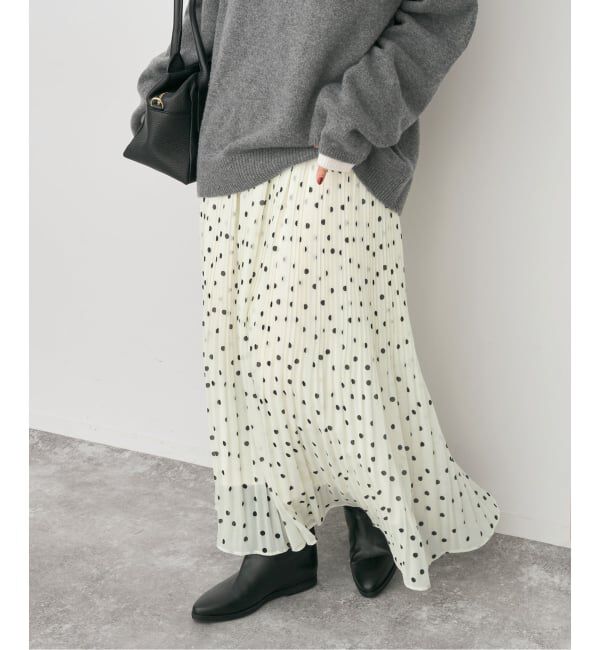 Spick and Span「《一部店舗+WEB限定》ドットプリーツイージースカート」|スカート|