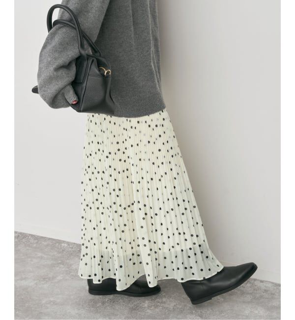 Spick and Span「《一部店舗+WEB限定》ドットプリーツイージースカート」|スカート|