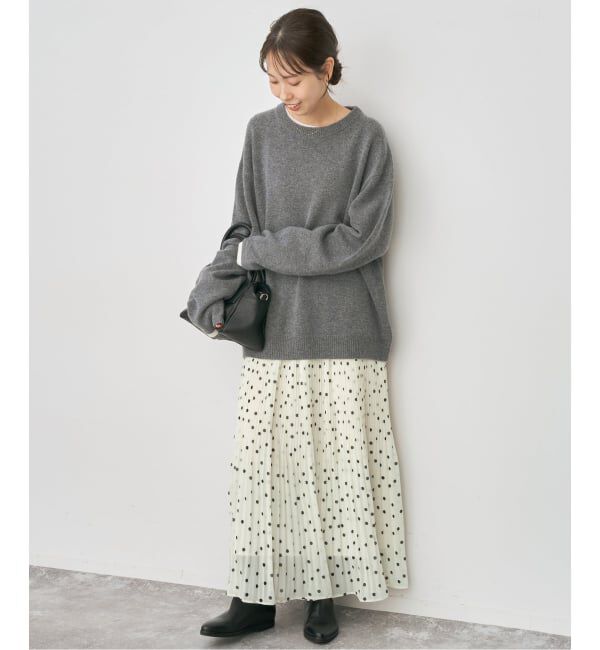 Spick and Span「《一部店舗+WEB限定》ドットプリーツイージースカート」|スカート|