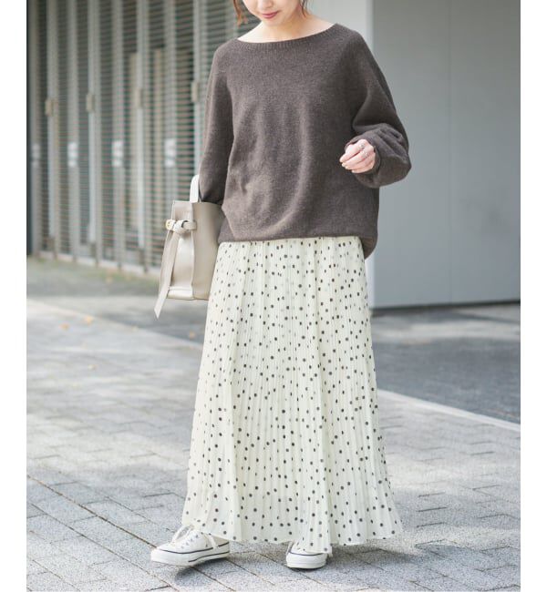 Spick and Span「《一部店舗+WEB限定》ドットプリーツイージースカート」|スカート|