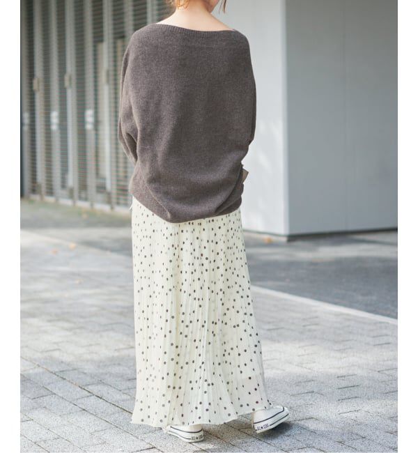 Spick and Span「《一部店舗+WEB限定》ドットプリーツイージースカート」|スカート|