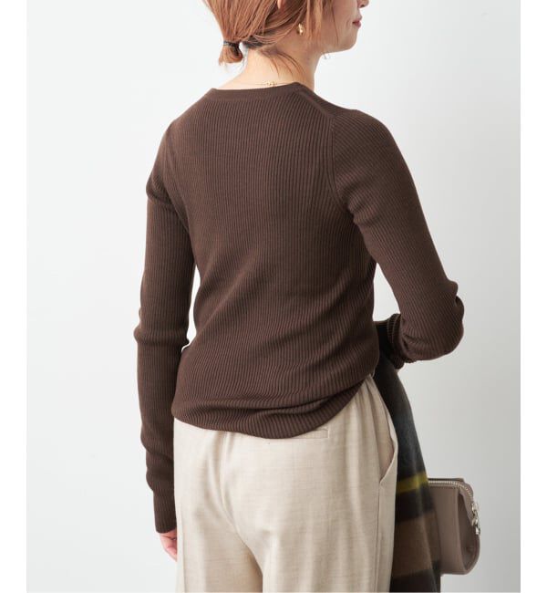 Spick and Span「《WEB限定 / 追加》ウォッシャブル クルーネックリブニット」|ニット・セーター|