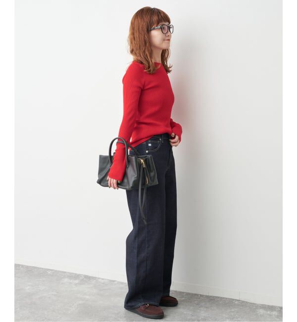 Spick and Span「《WEB限定 / 追加》ウォッシャブル クルーネックリブニット」|ニット・セーター|