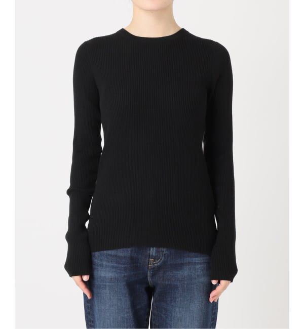 Spick and Span「《WEB限定 / 追加》ウォッシャブル クルーネックリブニット」|ニット・セーター|