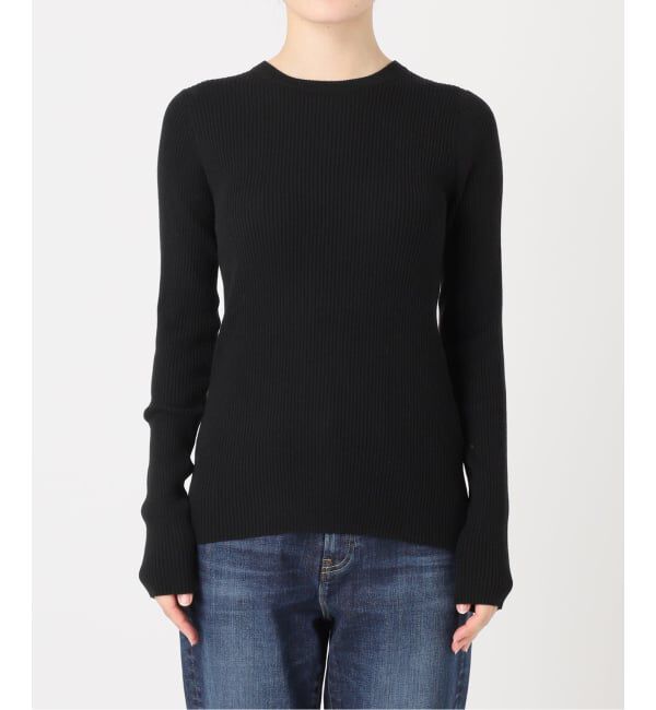 Spick and Span「《WEB限定 / 追加》ウォッシャブル クルーネックリブニット」|ニット・セーター|