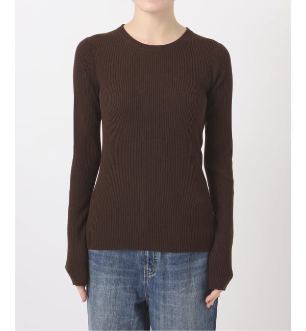 Spick and Span「《WEB限定 / 追加》ウォッシャブル クルーネックリブニット」|ニット・セーター|