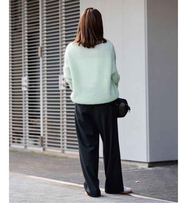 FRAMeWORK「モヘヤmix カノコ柄プルオーバー」|ニット・セーター|