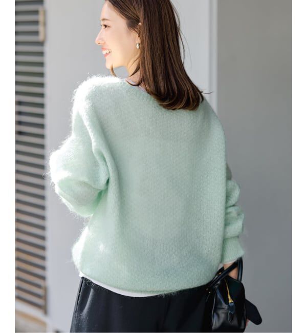 FRAMeWORK「モヘヤmix カノコ柄プルオーバー」|ニット・セーター|