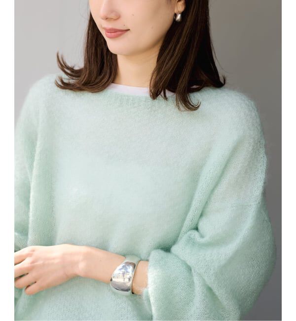 FRAMeWORK「モヘヤmix カノコ柄プルオーバー」|ニット・セーター|