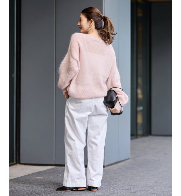 FRAMeWORK「モヘヤmix カノコ柄プルオーバー」|ニット・セーター|