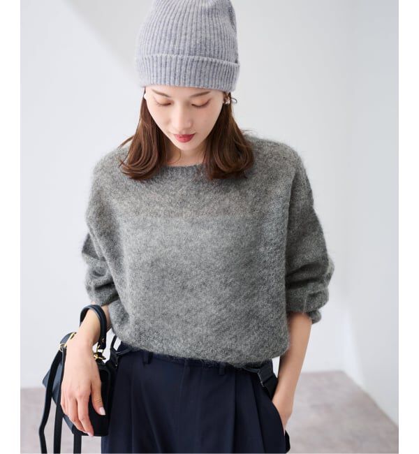 FRAMeWORK「モヘヤmix カノコ柄プルオーバー」|ニット・セーター|