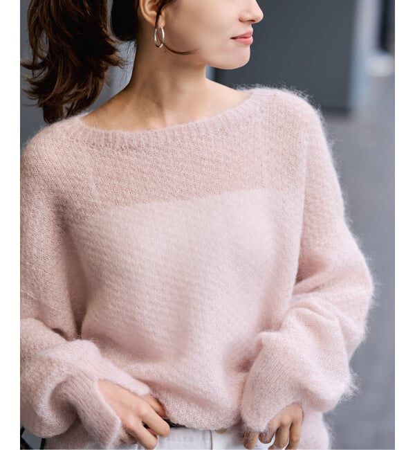 FRAMeWORK「モヘヤmix カノコ柄プルオーバー」|ニット・セーター|