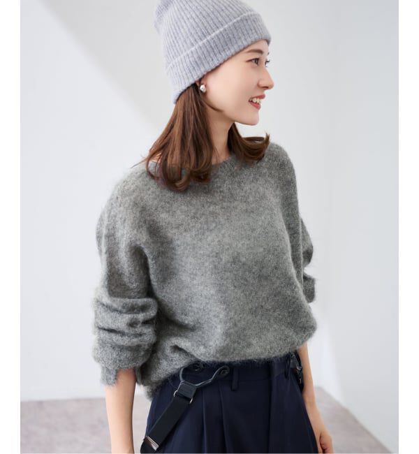 FRAMeWORK「モヘヤmix カノコ柄プルオーバー」|ニット・セーター|