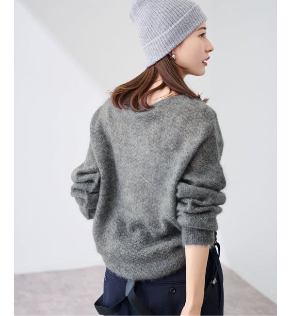 FRAMeWORK「モヘヤmix カノコ柄プルオーバー」|ニット・セーター|