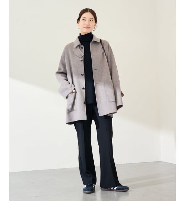 FRAMeWORK「≪追加≫ハミルトンバルカラーミドルコート」|ステンカラーコート|