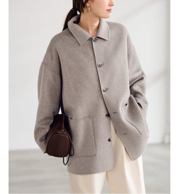 FRAMeWORK「≪追加≫ハミルトンバルカラーミドルコート」|ステンカラーコート|