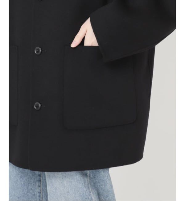 FRAMeWORK「≪追加≫ハミルトンバルカラーミドルコート」|ステンカラーコート|