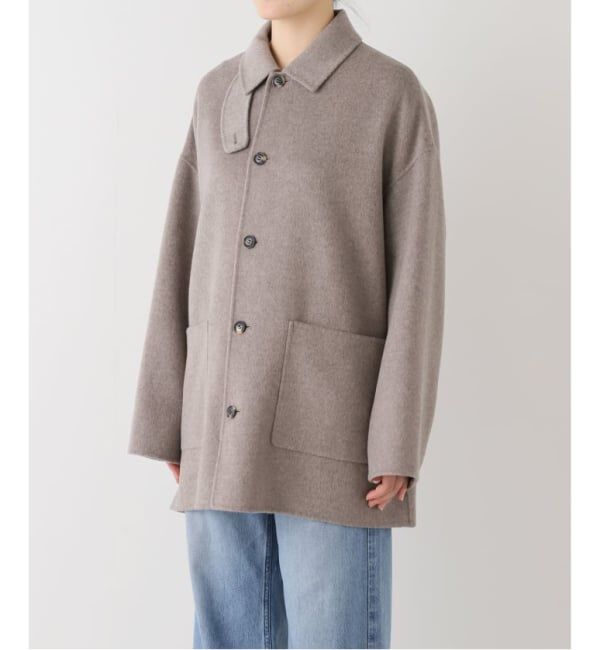 FRAMeWORK「≪追加≫ハミルトンバルカラーミドルコート」|ステンカラーコート|