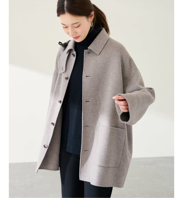 FRAMeWORK「≪追加≫ハミルトンバルカラーミドルコート」|ステンカラーコート|