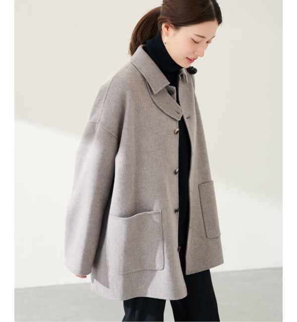 FRAMeWORK「≪追加≫ハミルトンバルカラーミドルコート」|ステンカラーコート|