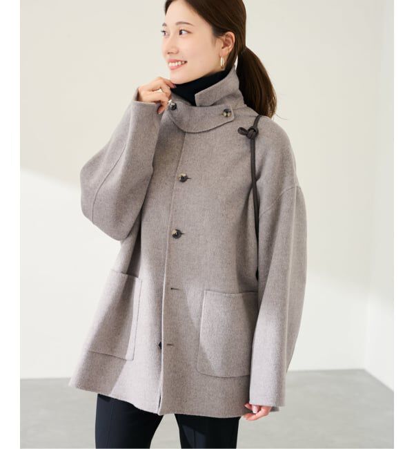 FRAMeWORK「≪追加≫ハミルトンバルカラーミドルコート」|ステンカラーコート|