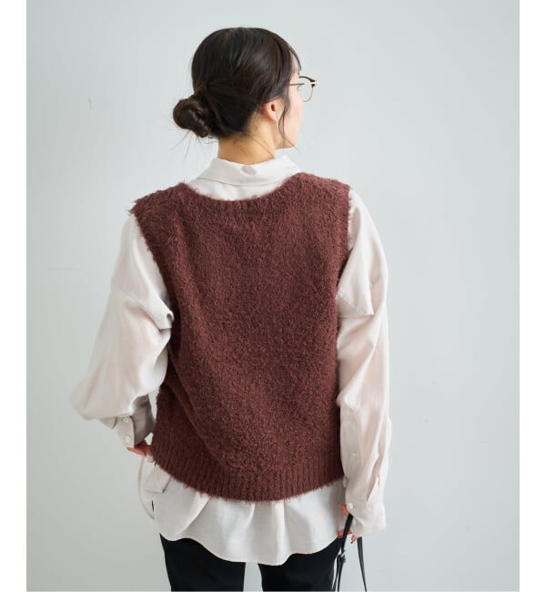 U by SPICK&SPAN「《予約》コットンシャギーニットベスト」|ベスト・ジレ|