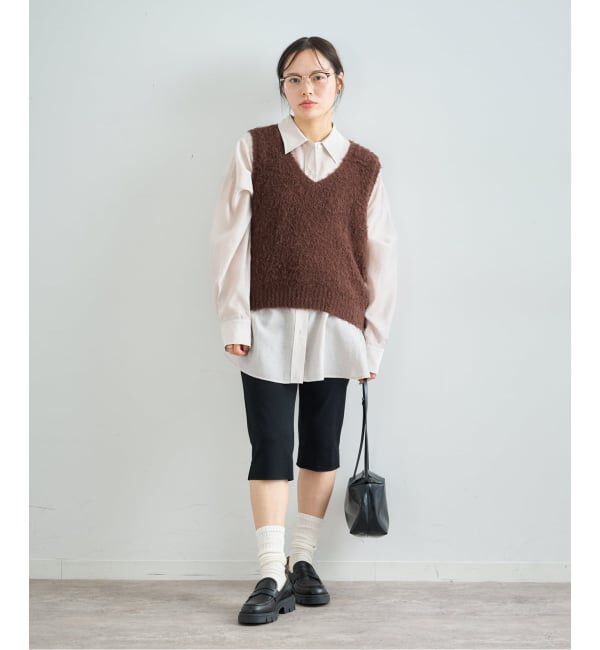 U by SPICK&SPAN「《予約》コットンシャギーニットベスト」|ベスト・ジレ|