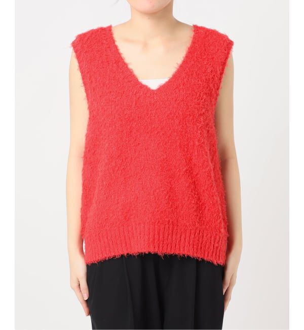 U by SPICK&SPAN「《予約》コットンシャギーニットベスト」|ベスト・ジレ|