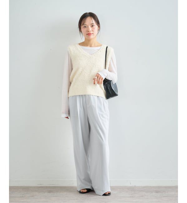 U by SPICK&SPAN「《予約》コットンシャギーニットベスト」|ベスト・ジレ|