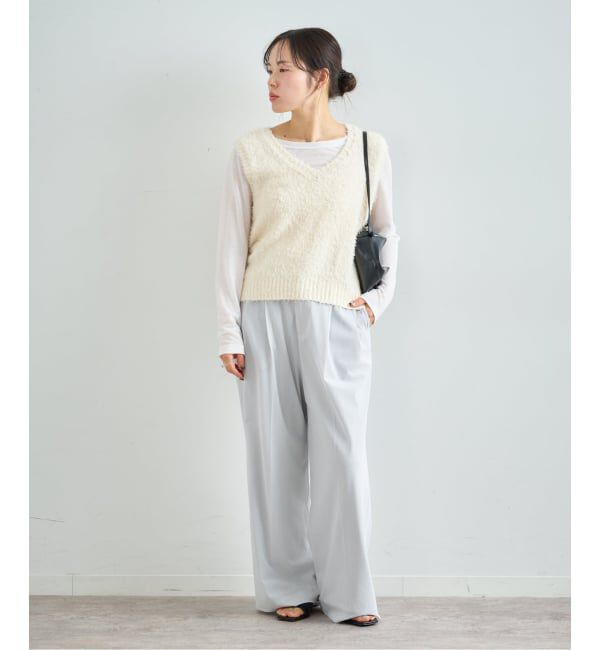 U by SPICK&SPAN「《予約》コットンシャギーニットベスト」|ベスト・ジレ|