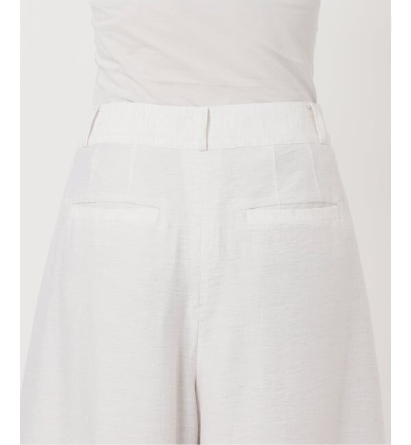 NOBLE「《予約》ファジーリネンフラップフレアパンツ」|スラックス|