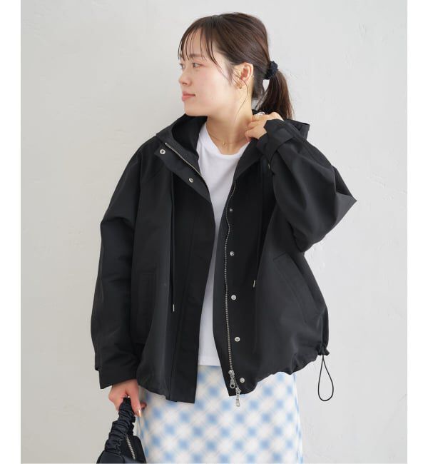 U by SPICK&SPAN「《予約》コットン/ナイロングログランフレアブルゾン」|ブルゾン・スタジャン|