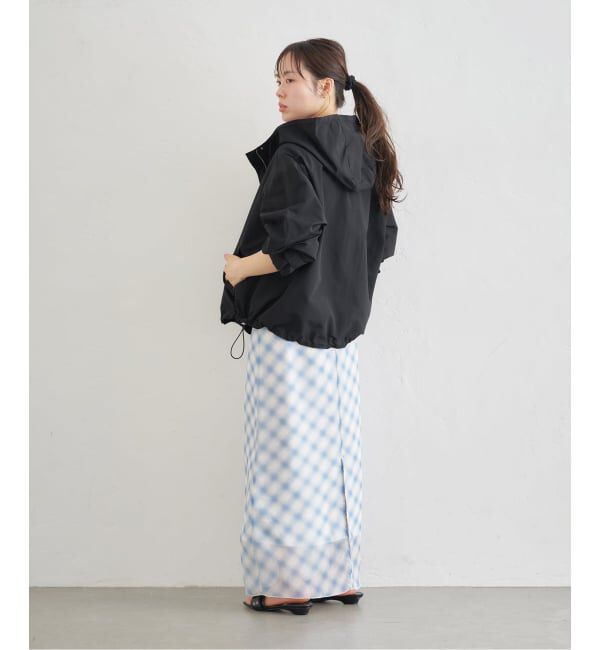 U by SPICK&SPAN「《予約》コットン/ナイロングログランフレアブルゾン」|ブルゾン・スタジャン|