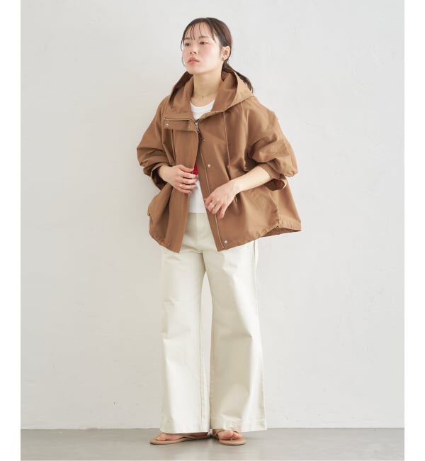 U by SPICK&SPAN「《予約》コットン/ナイロングログランフレアブルゾン」|ブルゾン・スタジャン|